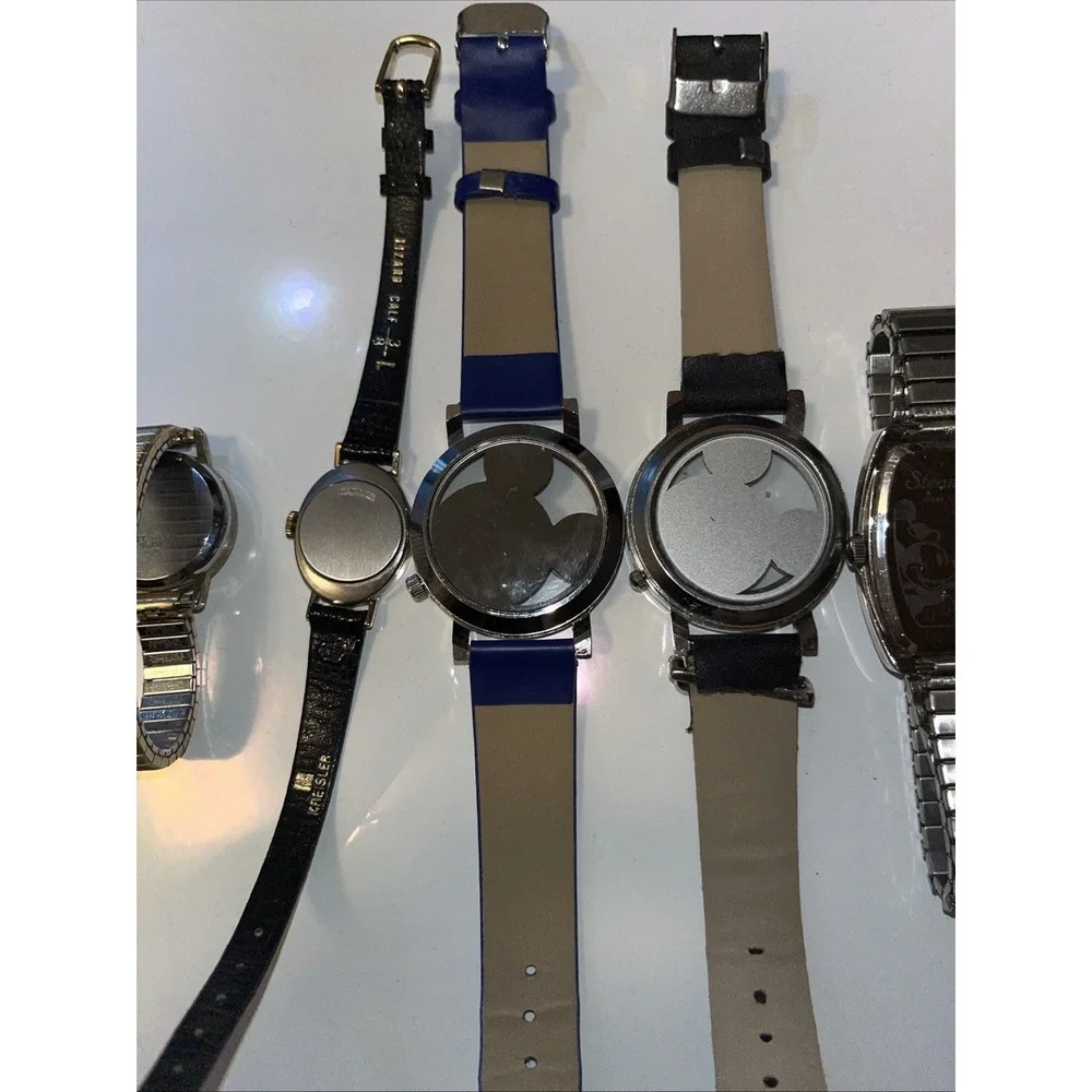 Vintage Mickey Mouse Watches Lot Of 5 Need Batteries Pre Owned